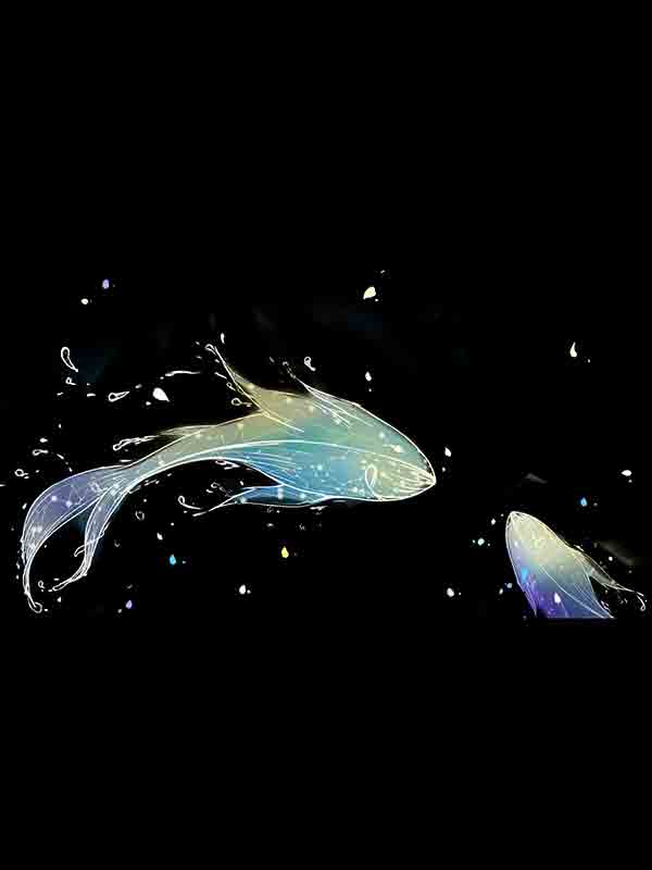 星空宇宙梦幻手绘大鱼_元素编号12962575