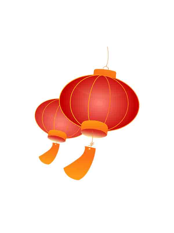 新年春节矢量灯笼装饰免抠素材_元素编号14724408