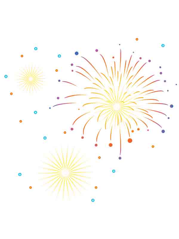 新年彩色喜庆烟花元素图案_元素编号11676833