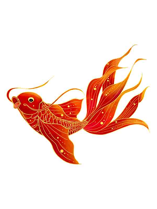 新年国潮红色锦鲤好运_元素编号13326897