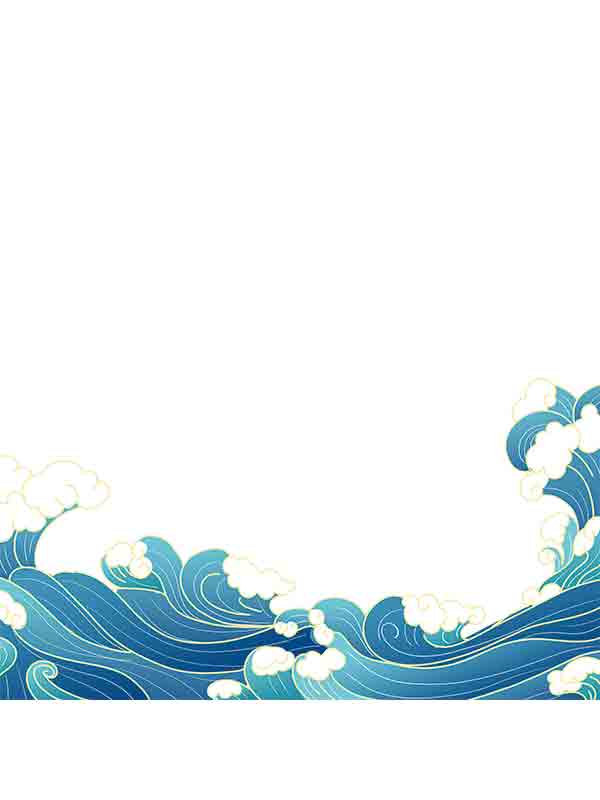 国潮海浪边框_元素编号12892849
