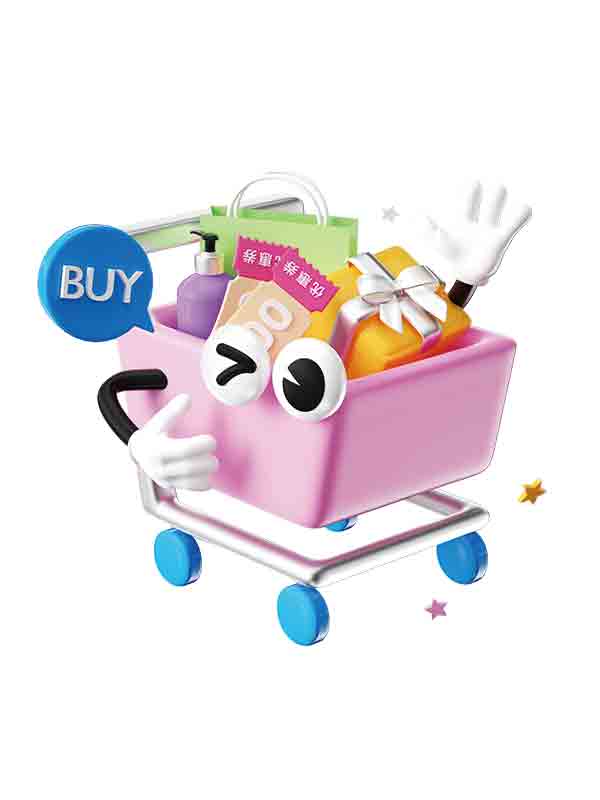 3d潮流拟人购物车电商情绪化图标促销_元素编号14566858