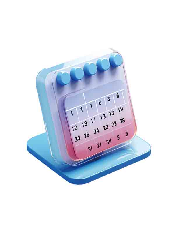 渐变日历台历图标玻璃质感UI设计UX图标_元素编号13700649