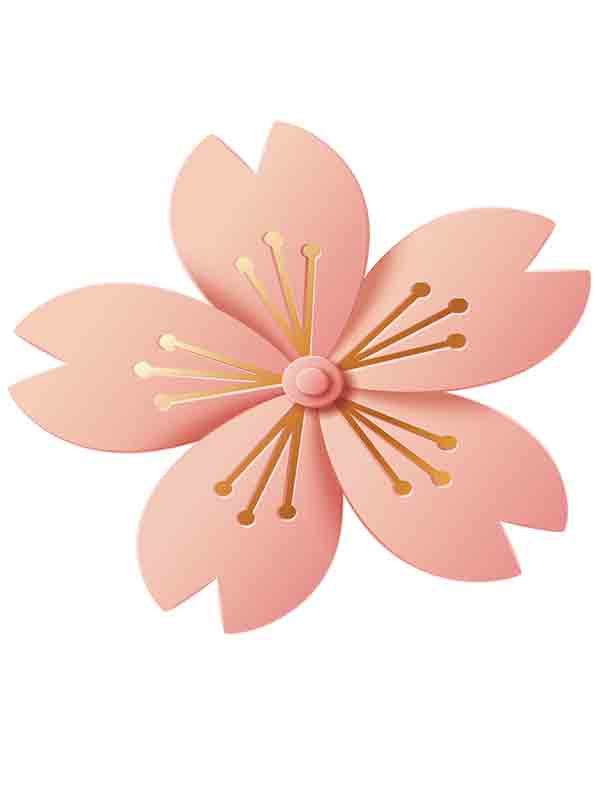 粉色新式雕花樱花_元素编号12421560