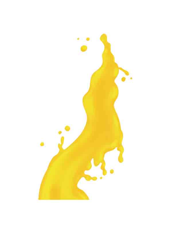 飞溅的黄色液体插画_元素编号11891638