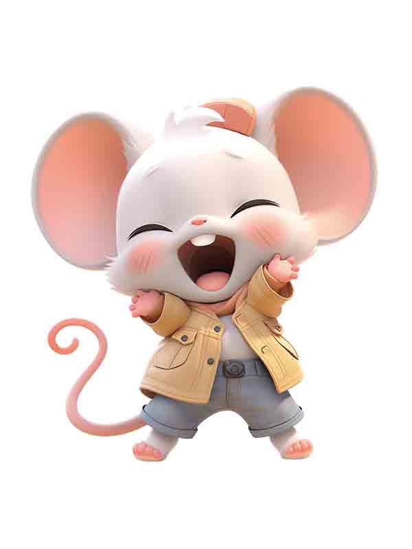 3DC4D立体动物卡通可爱老鼠_元素编号13658022